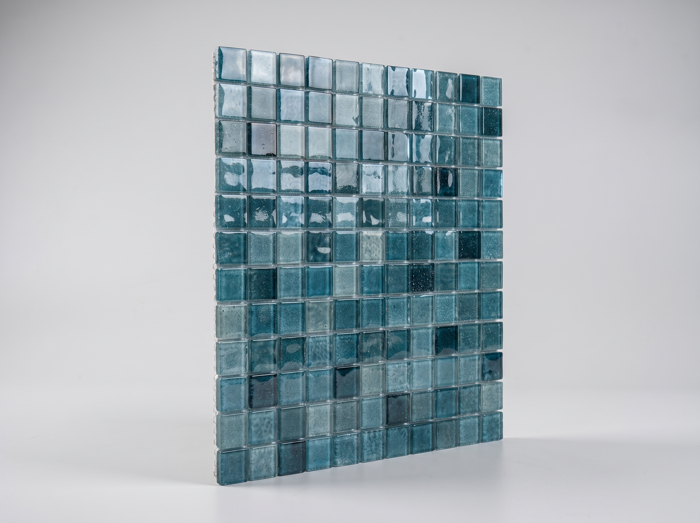 Glasmosaik Mosaikfliese Nizza 23×23×4 mm Türkis