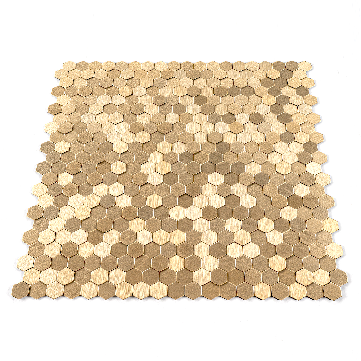 THO202604 Selbstklebendes Aluminium Mosaik Montpellier 3D Hexagon fugenlos