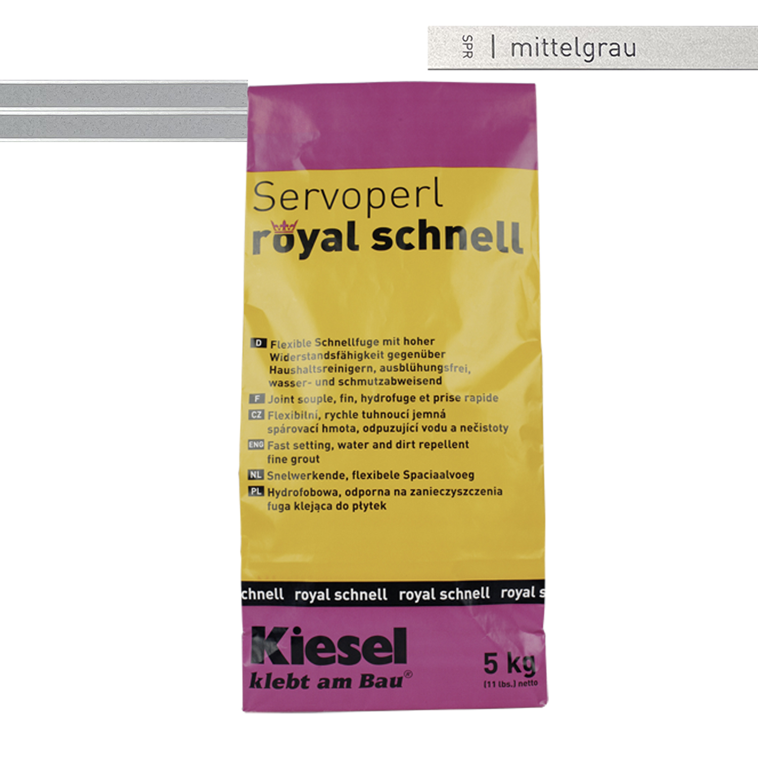 Fliesenfugen für Bodenfliesen Wandfliesen und Mosaikfliesen Servoperl royal schnell 5KG-BEN10013.2