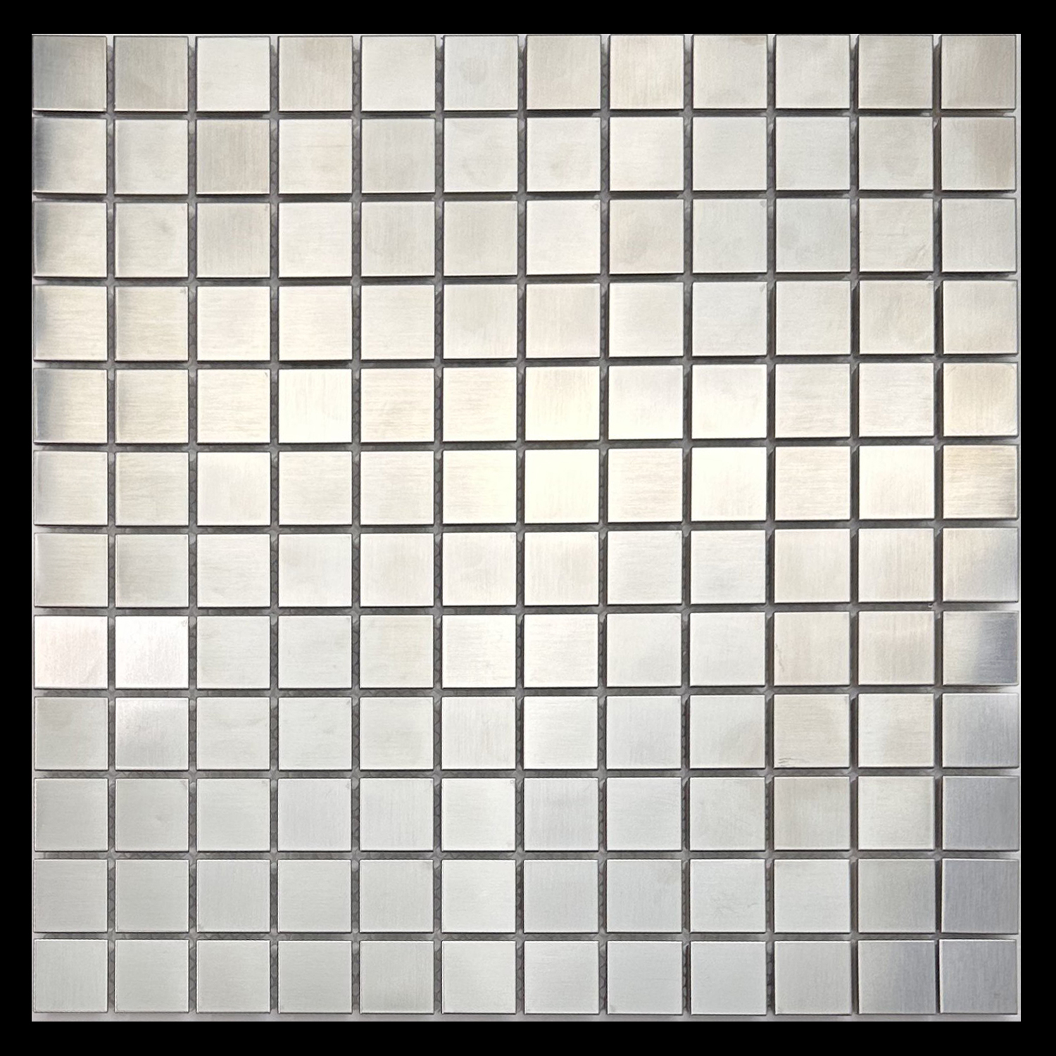 Mosaikfliesen Edelstahl Marica Silber Gebürstet -BEN10207