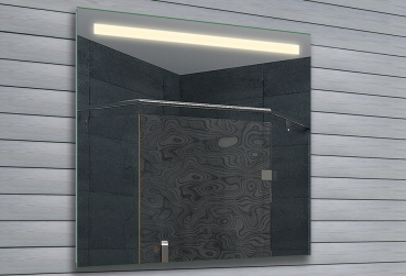 Miroir de salle de bain design à éclairage LED 80x70cm
