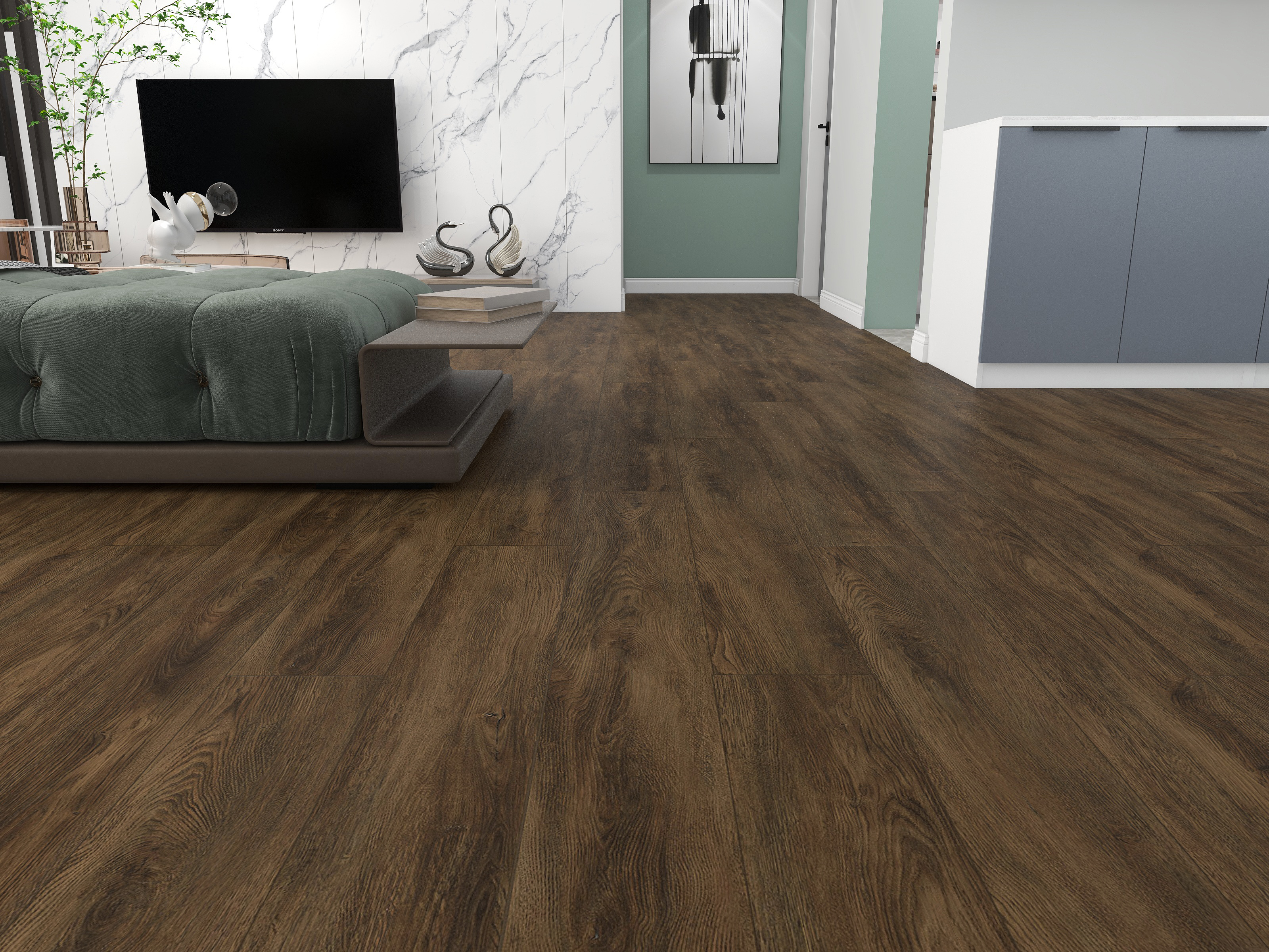 Stratifié aspect bois Sols stratifiés mélamine système clic Falun