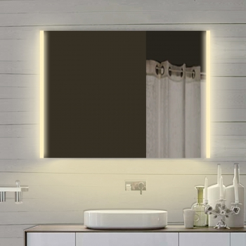 Miroir de salle de bain LED design à lumière froide / chaude 80x70cm