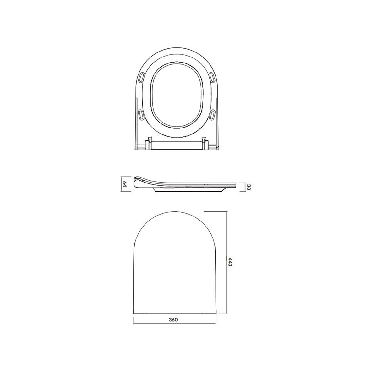 Oval WC-Sitz Slim Danpasar Absenkautomatik-BEN10097