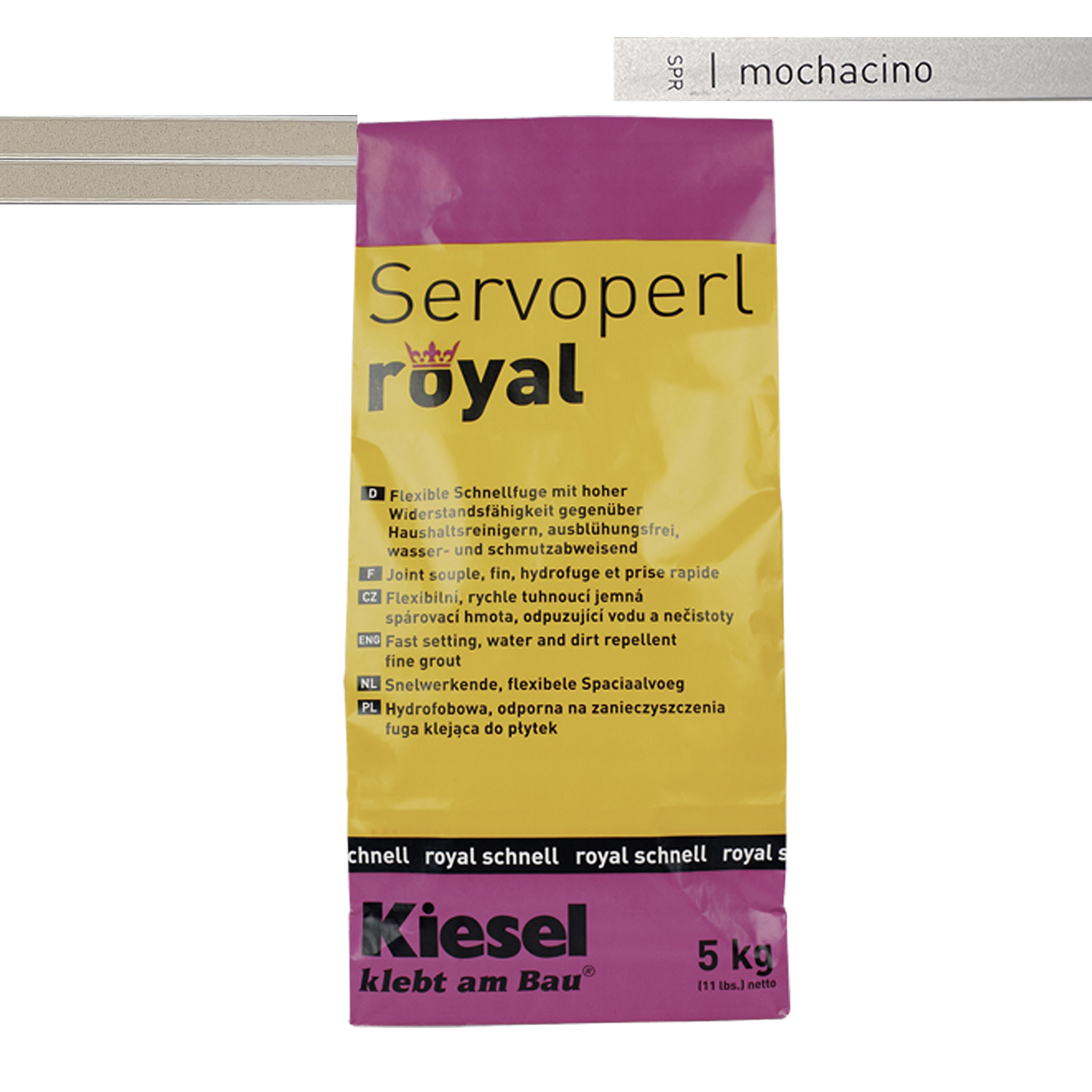 Fliesenfugen Fuge Fugenmasse für Bodenfliesen Wandfliesen und Mosaikfliesen Servoperl royal 5KG-BEN10012.9