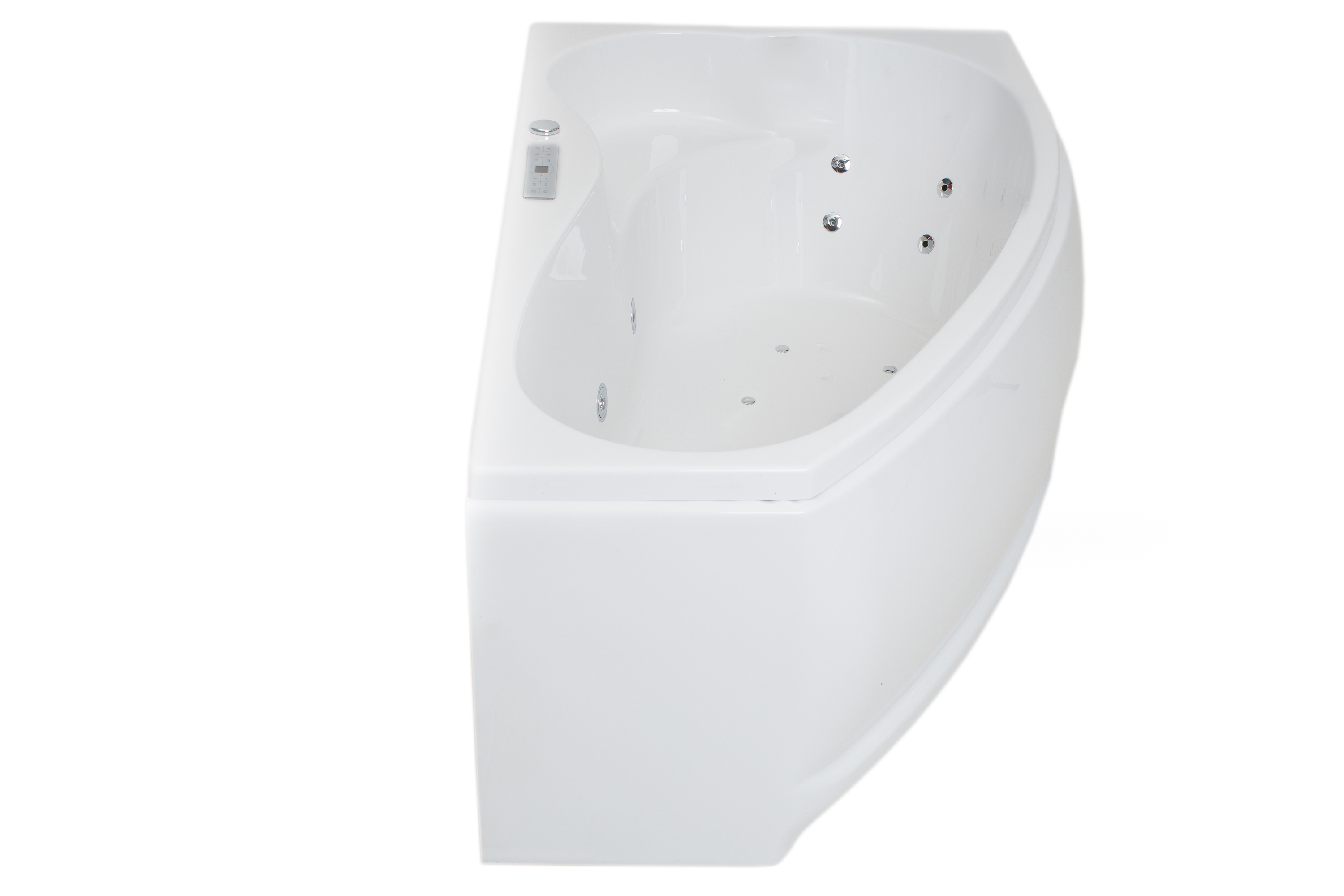 Badewannen Whirlpool mit 17 Massagedüsen Spa Bali Semarapura Rechts in weiss MADE IN GERMANY-BEN10155.3