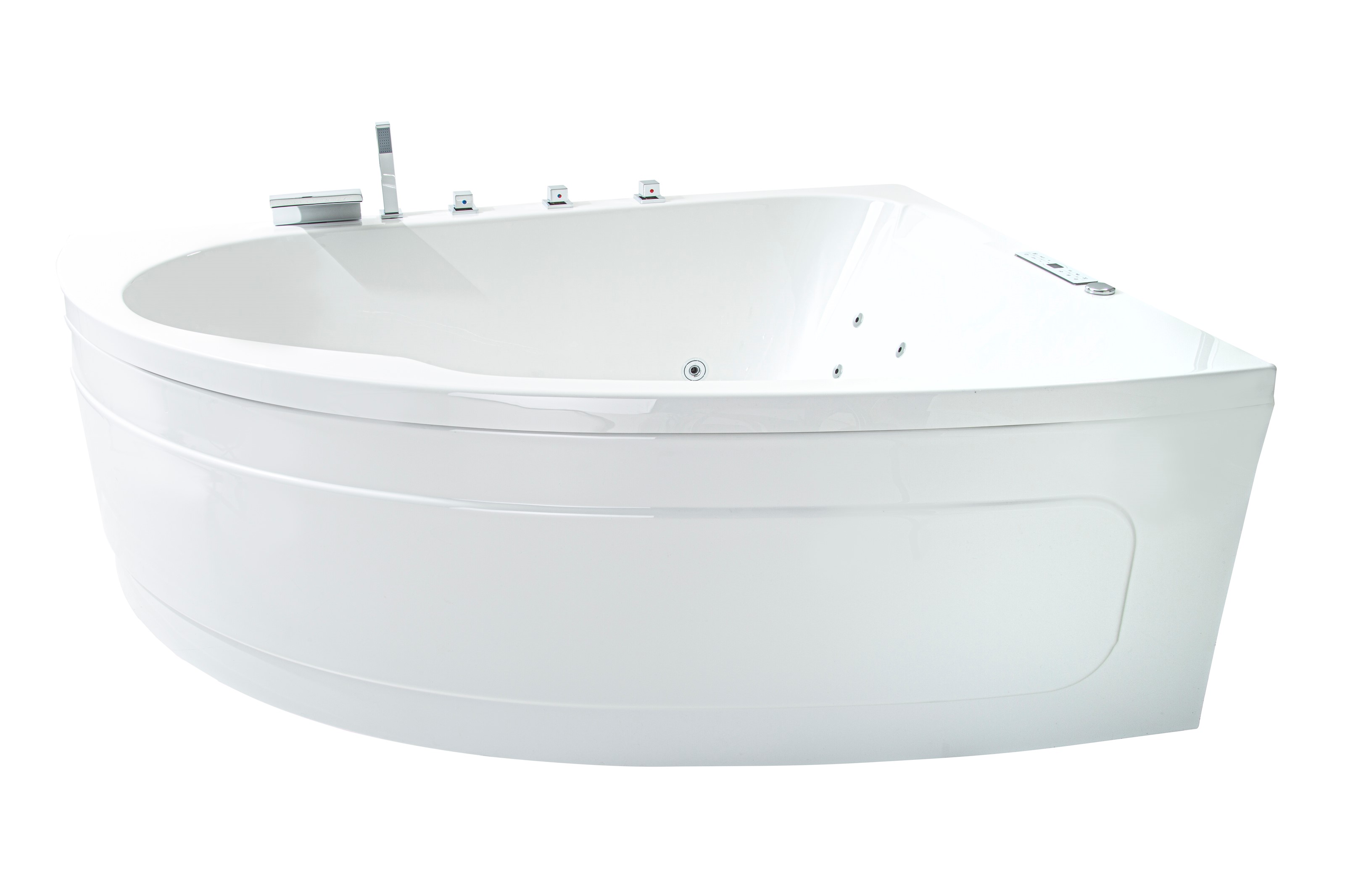 Baignoire d'angle Whirlpool Spa Bali Tulamben TWO droite 180x130 cm blanc MADE IN GERMANY