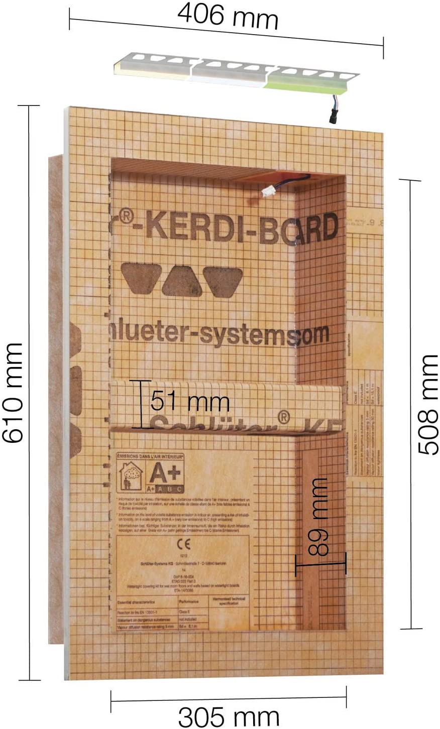 Schlüter-KERDI-BOARD A mit LIPROTEC-Technik LED-BEN10113.6 Schlüter-KERDI-BOARD A mit LIPROTEC-Technik LED-BEN10113.6