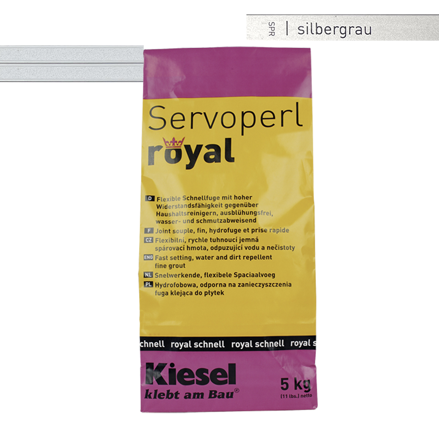 Fliesenfugen Fuge Fugenmasse für Bodenfliesen Wandfliesen und Mosaikfliesen Servoperl royal 5KG-BEN10012.1