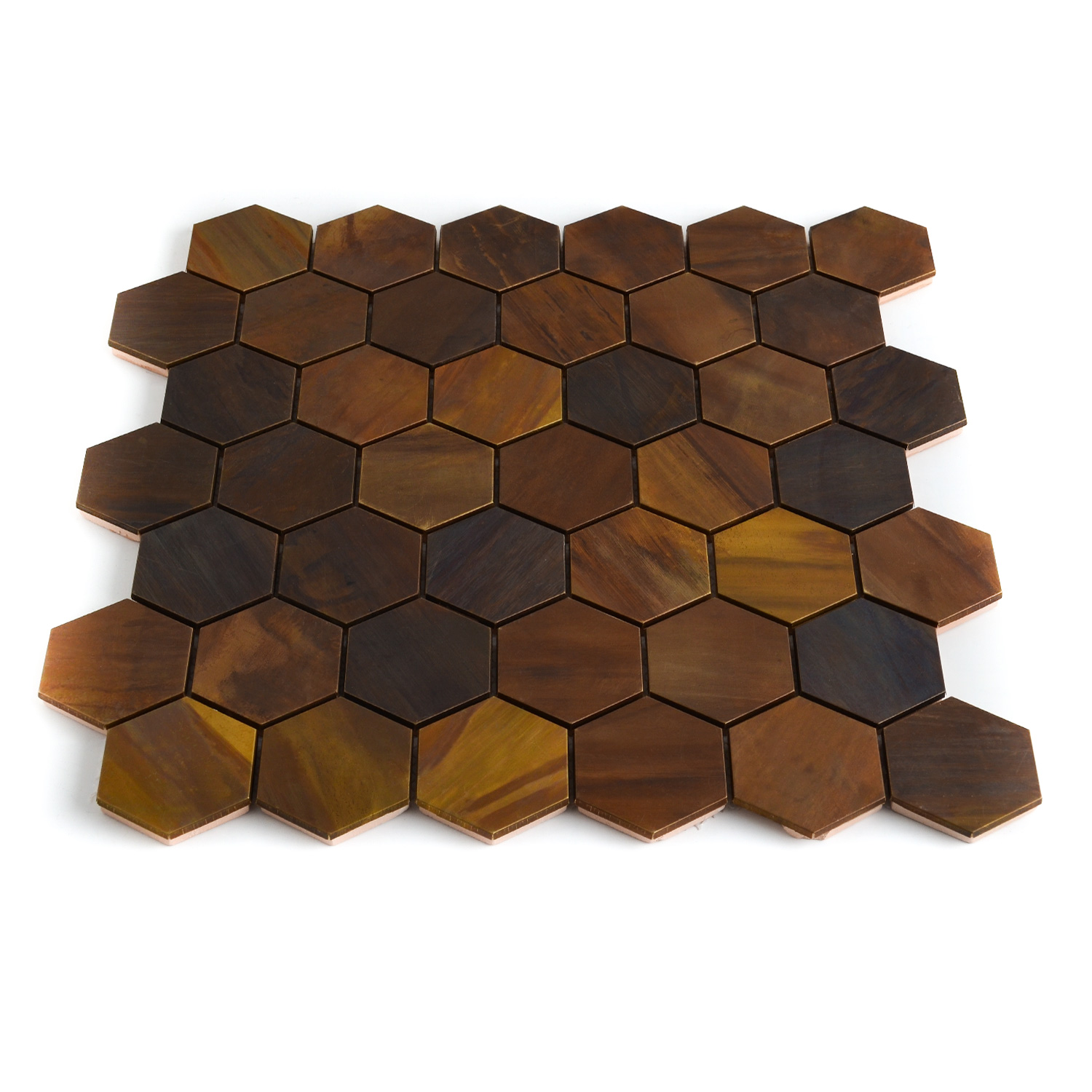 Mosaïque hexagonale Carreaux de mosaïque cuivre 48 Mali paquet