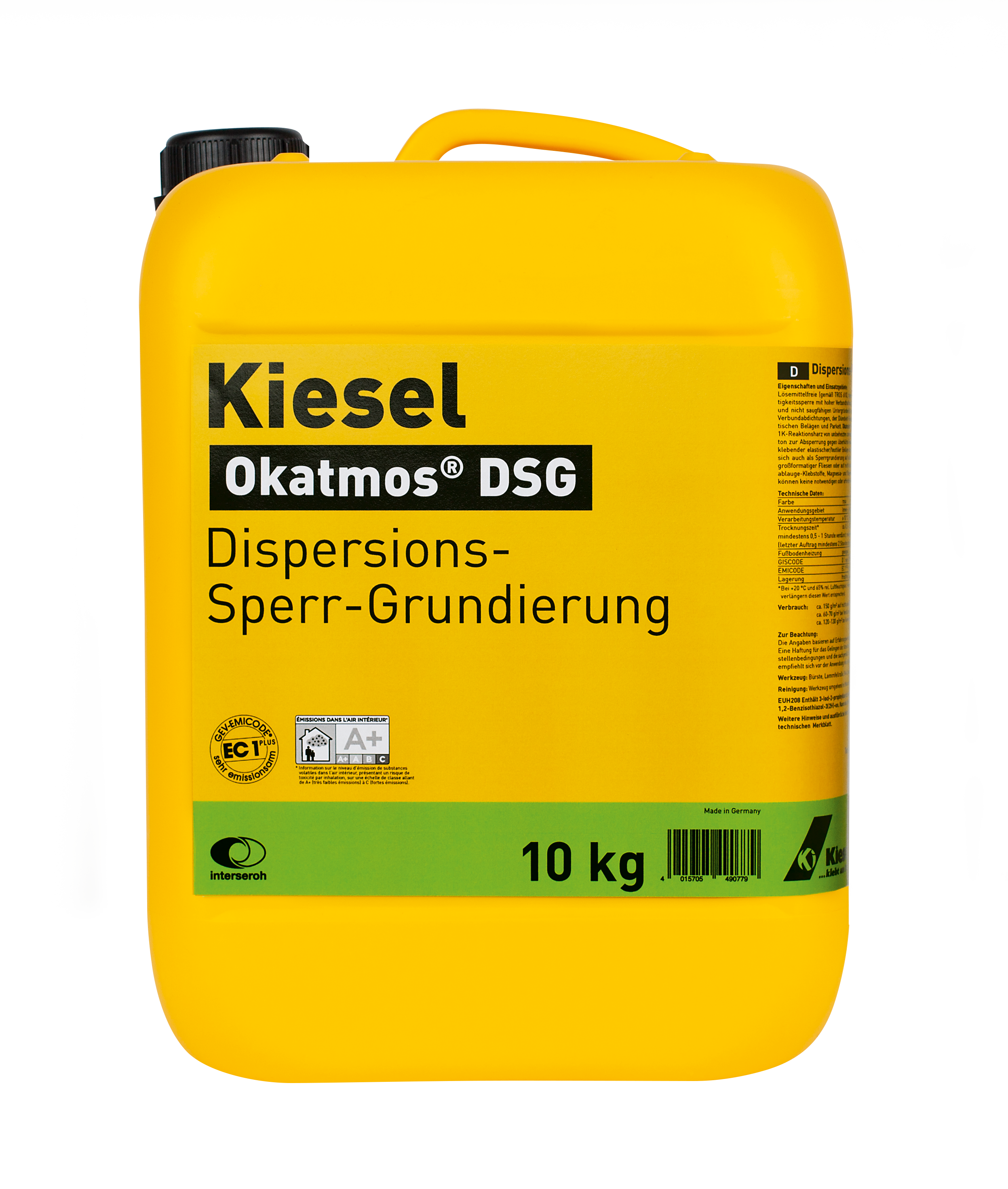 Grundierung Fliesengrund gebrauchsfertiger Dispersionsgrund lösemittelfrei Okatmos DSG-BEN10115.2 Grundierung Fliesengrund gebrauchsfertiger Dispersionsgrund lösemittelfrei Okatmos DSG-BEN10115.2