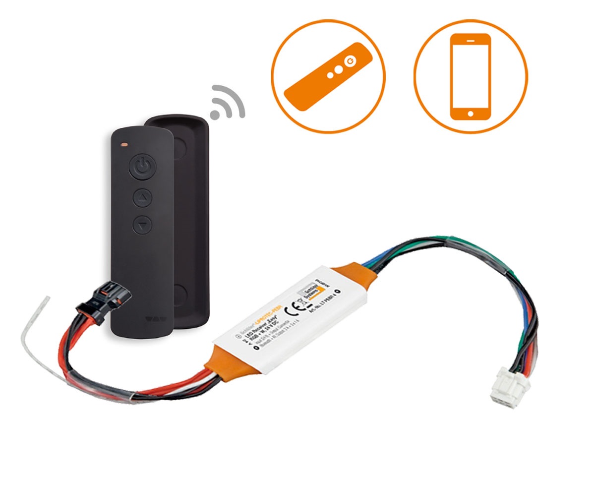Schlüter-KERDI-BOARD A avec technique LIPROTEC LED avec Bluetooth et commande App