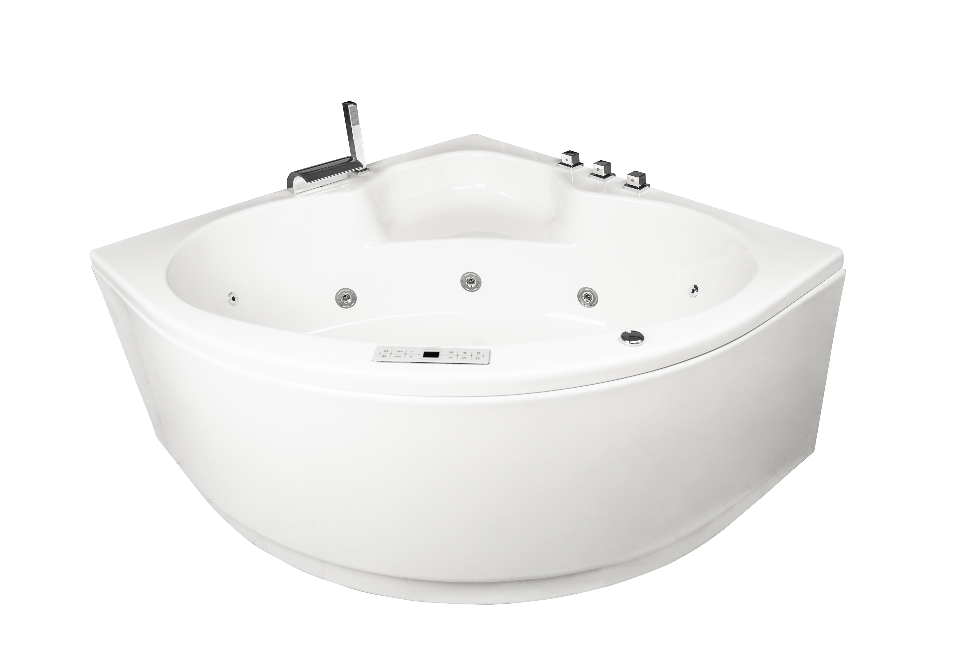 Eck Badewannen Whirlpool mit 21 Massagedüsen Spa Bali Tulamben THREE in 3 größen weiss MADE IN GERM-BEN10150.78