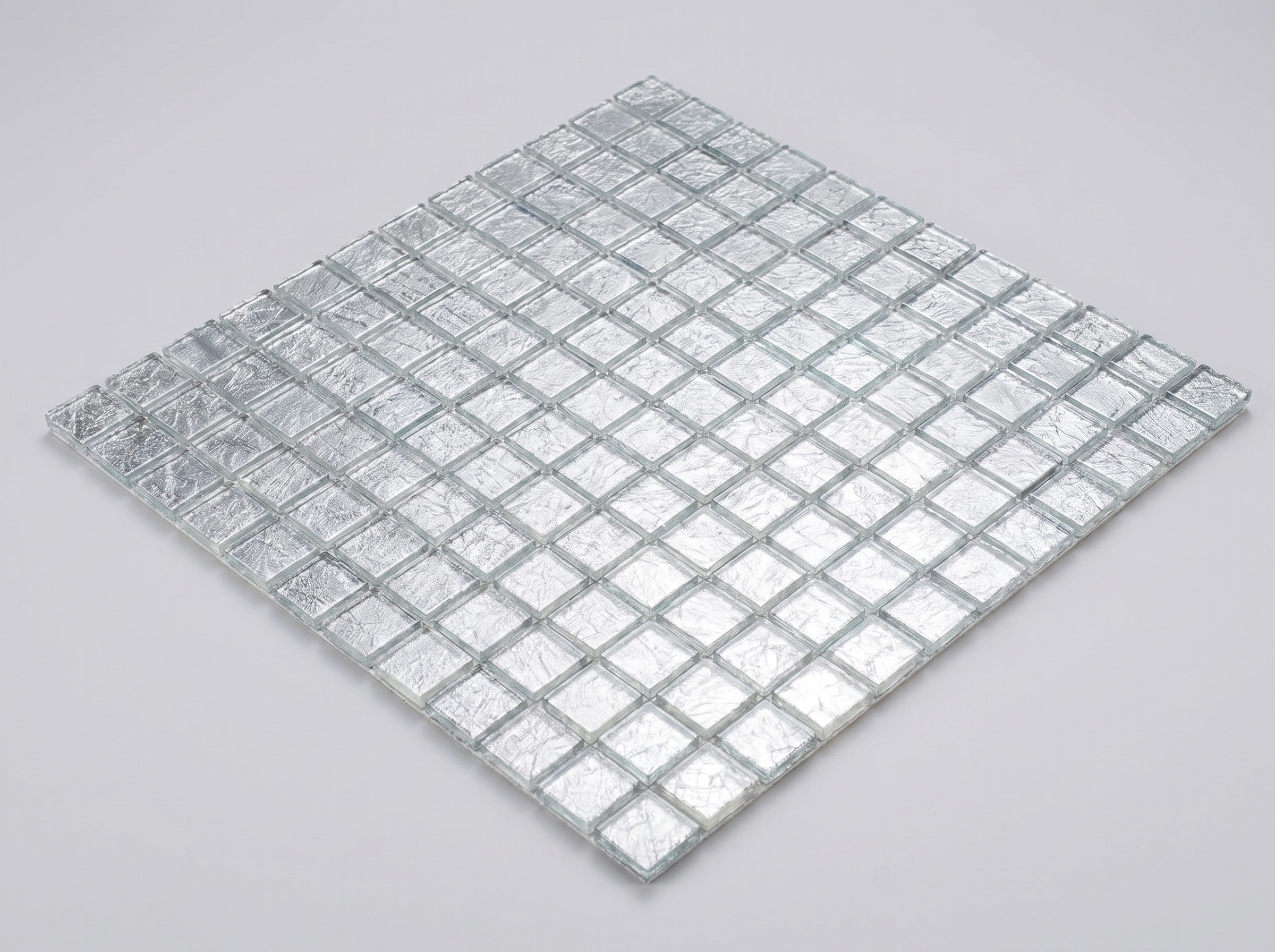 Mosaïque de verre Galaxina argent couverture métallique 1 paquet