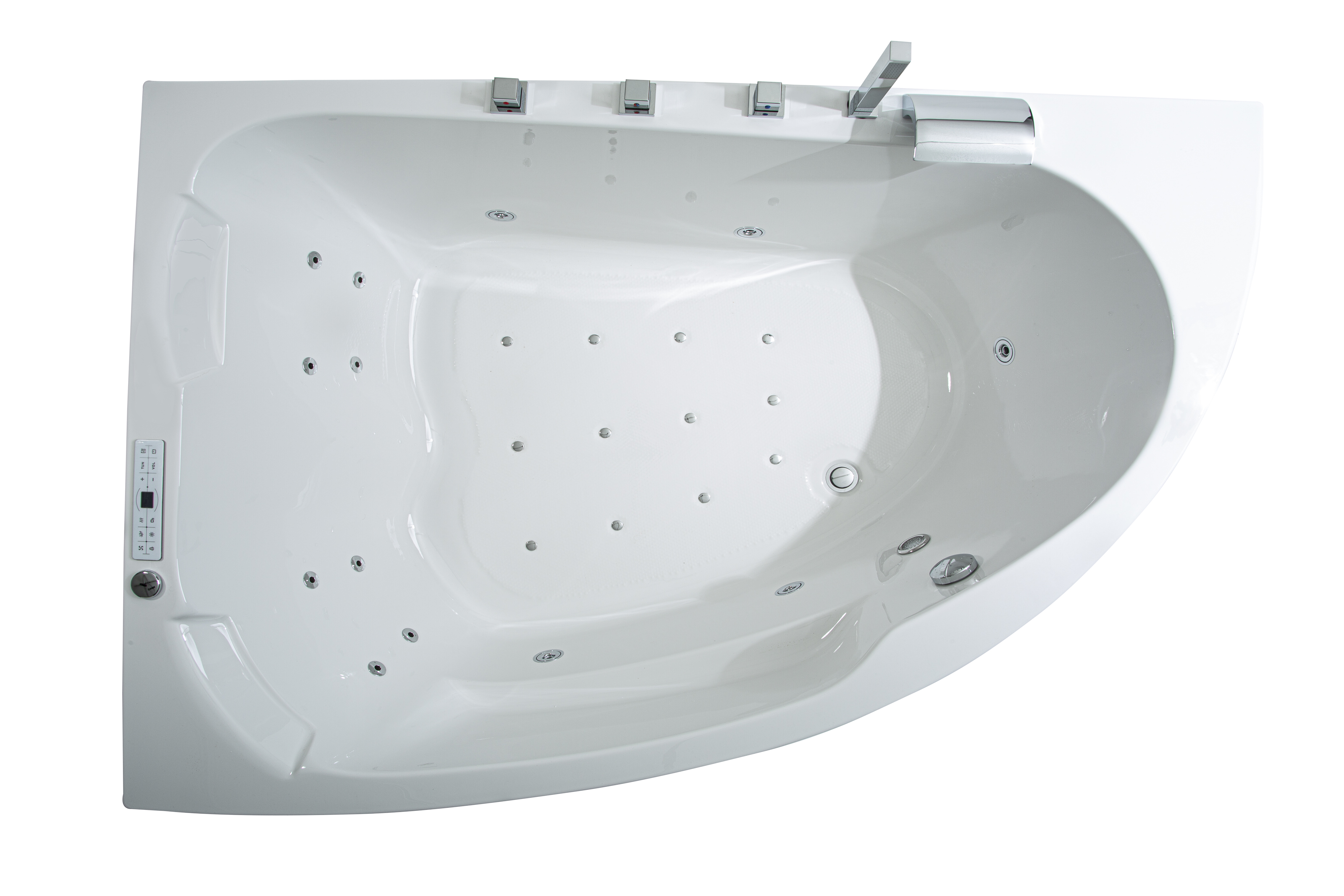 Baignoire d'angle Whirlpool Spa Bali Tulamben TWO Links 180x130 cm blanc MADE IN GERMANY