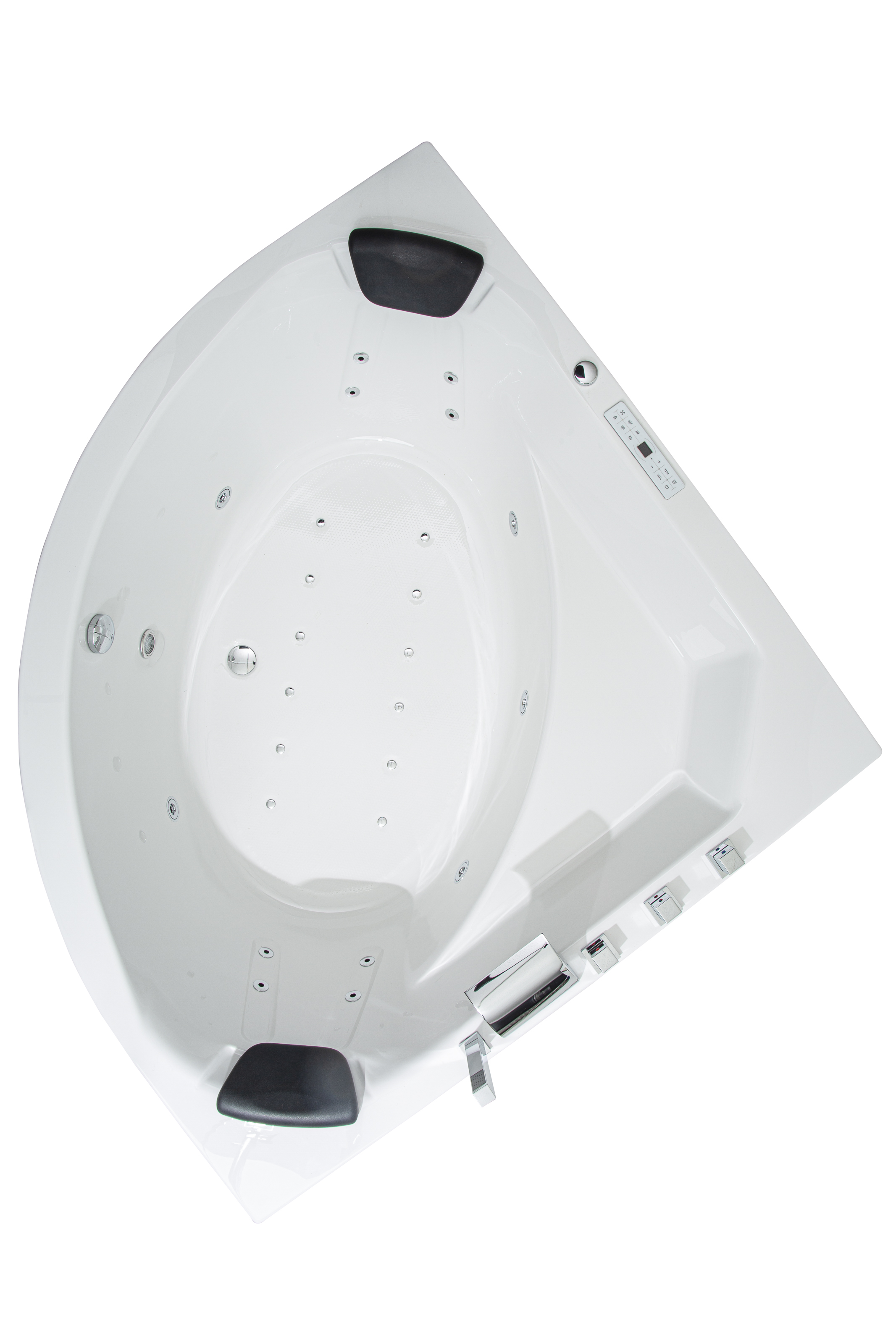 Baignoire d'angle Whirlpool avec 25 jets de massage Spa Bali Tulamben ONE 155x155 cm blanc MADE IN GERMANY