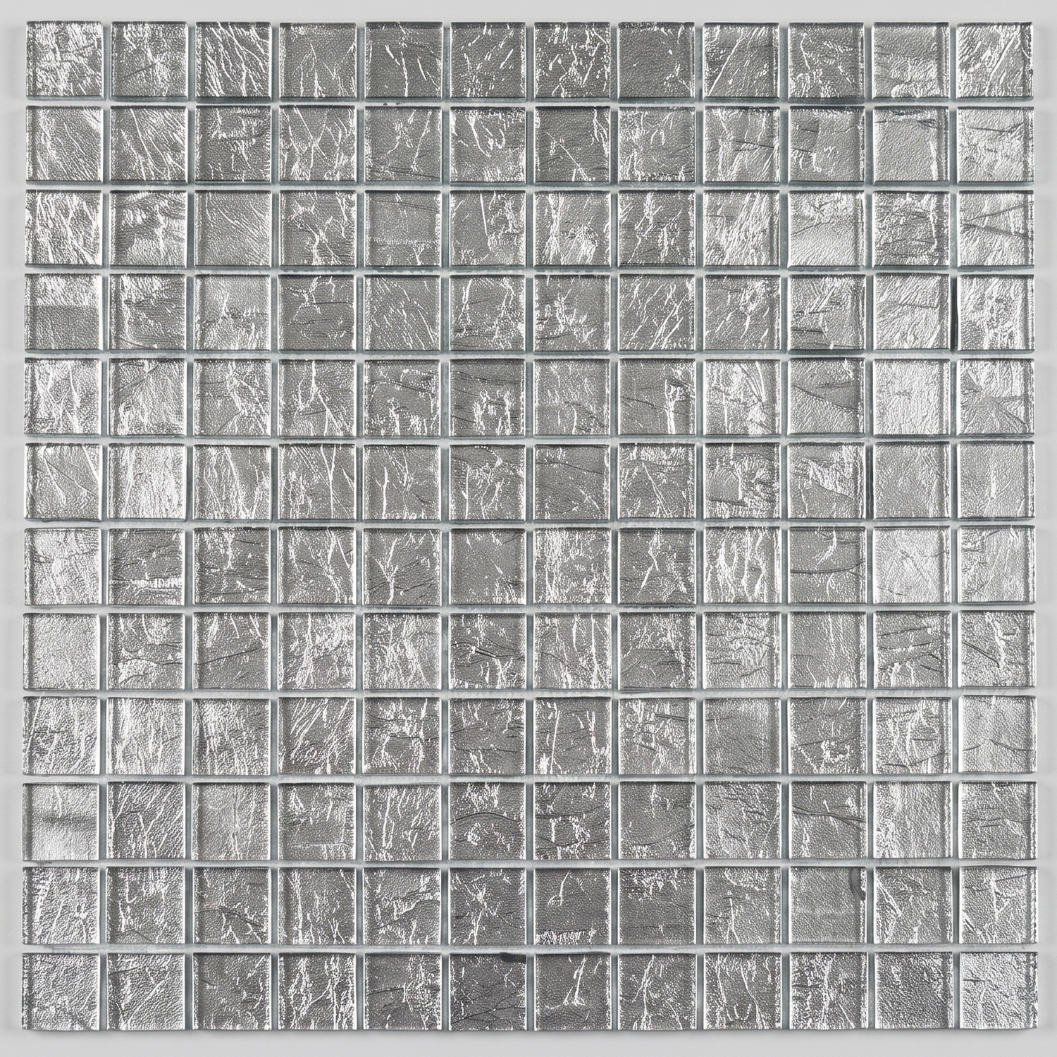 Mosaïque de verre Galaxina argent couverture métallique 1 paquet