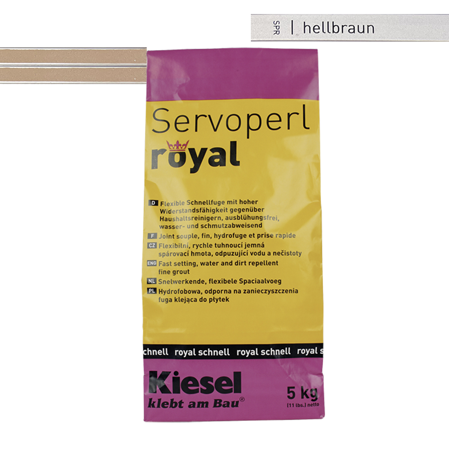 Fliesenfugen Fuge Fugenmasse für Bodenfliesen Wandfliesen und Mosaikfliesen Servoperl royal 5KG-BEN10012.14