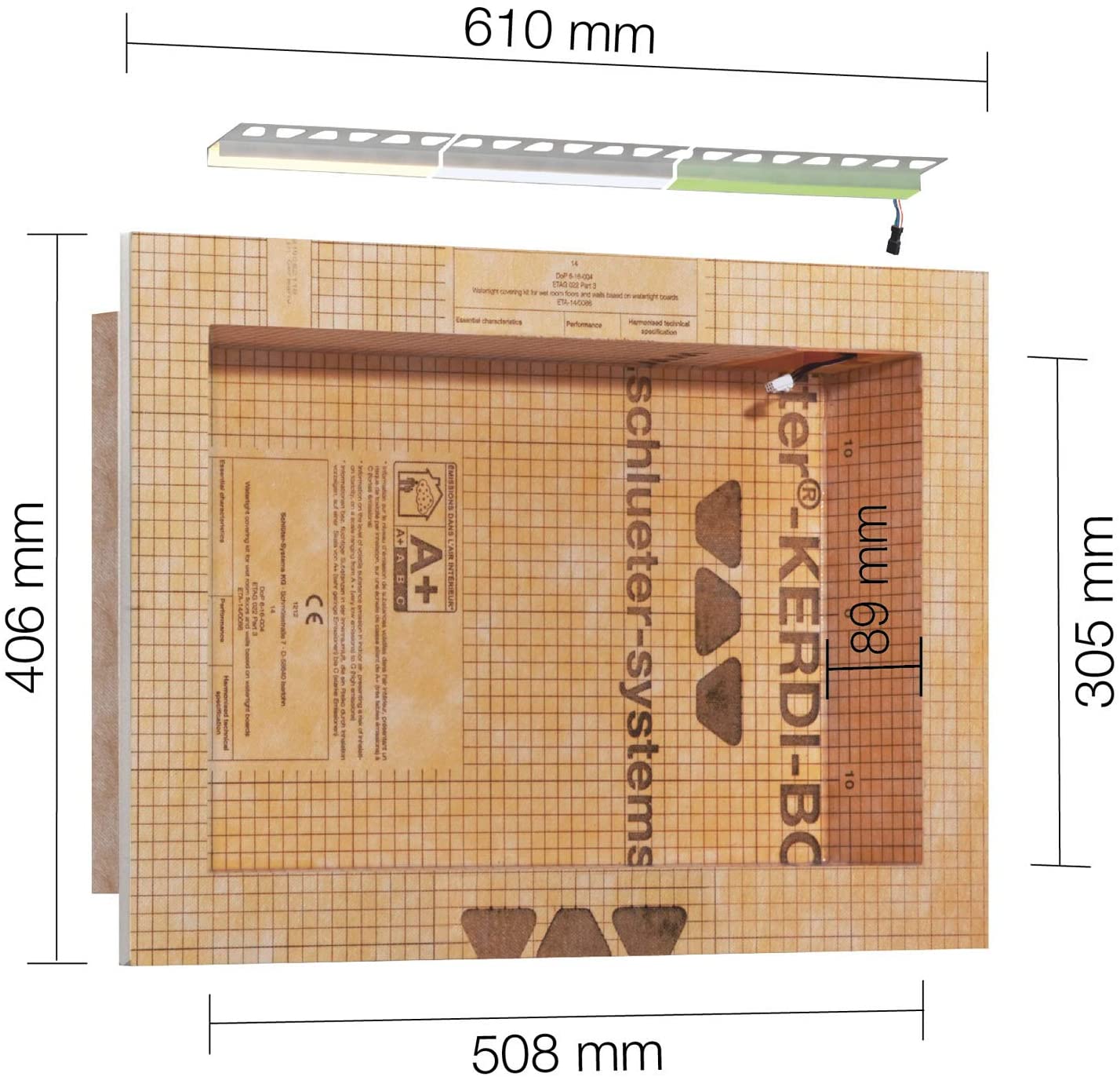 Schlüter-KERDI-BOARD A mit LIPROTEC-Technik LED mit Bluetooth und App Steuerung-BEN10113.18 Schlüter-KERDI-BOARD A mit LIPROTEC-Technik LED mit Bluetooth und App Steuerung-BEN10113.18