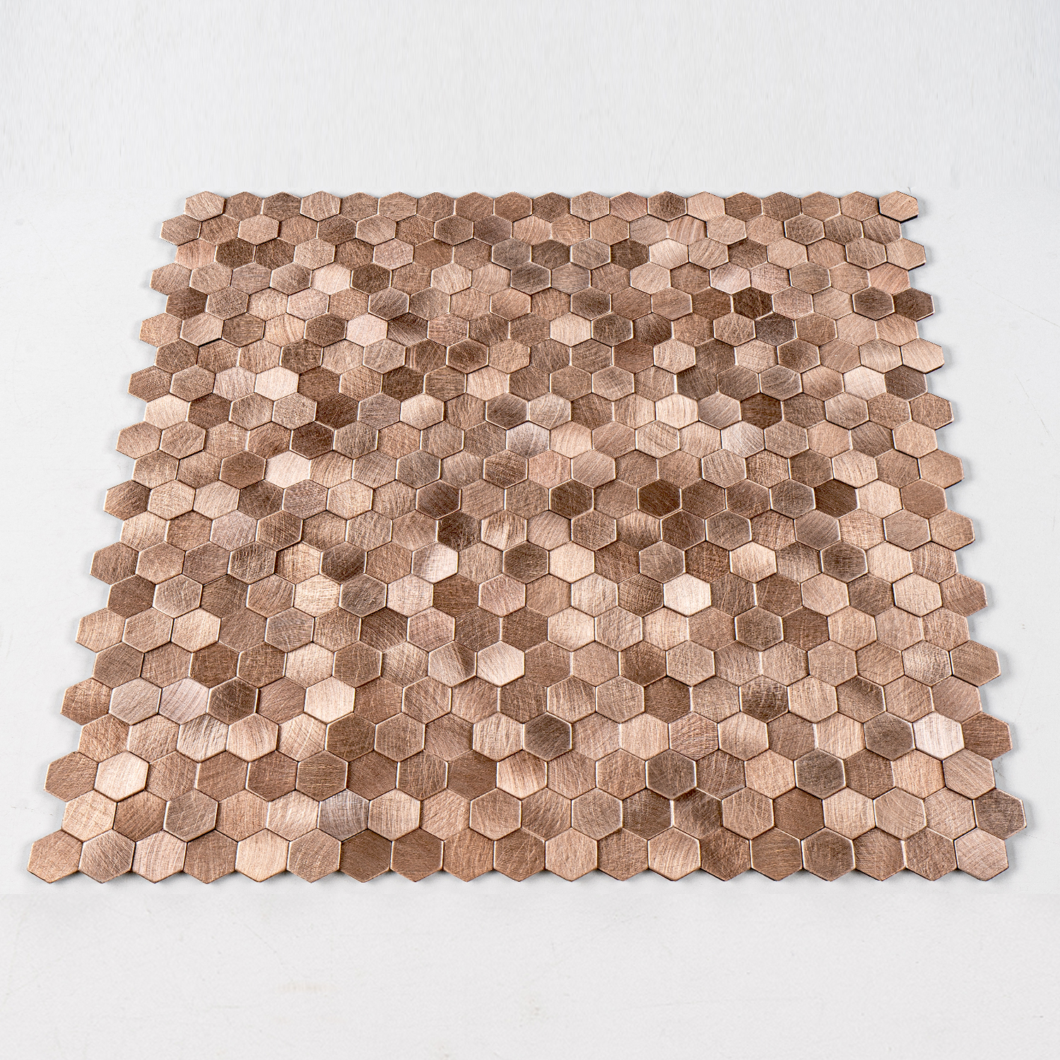 THO202604 Selbstklebendes Aluminium Mosaik Montpellier 3D Hexagon fugenlos