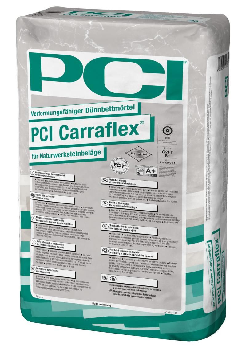 PCI Carraflex Mortier-colle pour carrelage gris pour revêtements en pierre naturelle