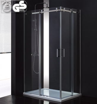 Eckdusche Duschabtrennung mit Schiebetür 120x80cm-BEN10387 Eckdusche Duschabtrennung mit Schiebetür 120x80cm-BEN10387