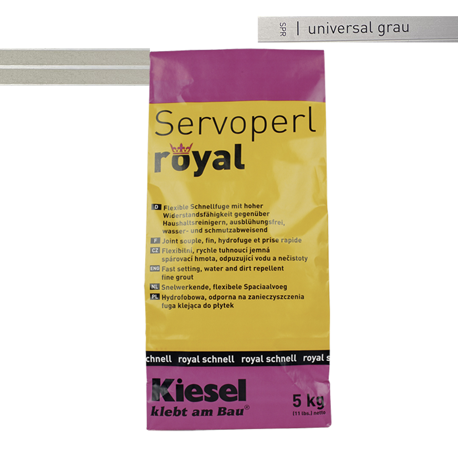 Fliesenfugen Fuge Fugenmasse für Bodenfliesen Wandfliesen und Mosaikfliesen Servoperl royal 5KG-BEN10012.18